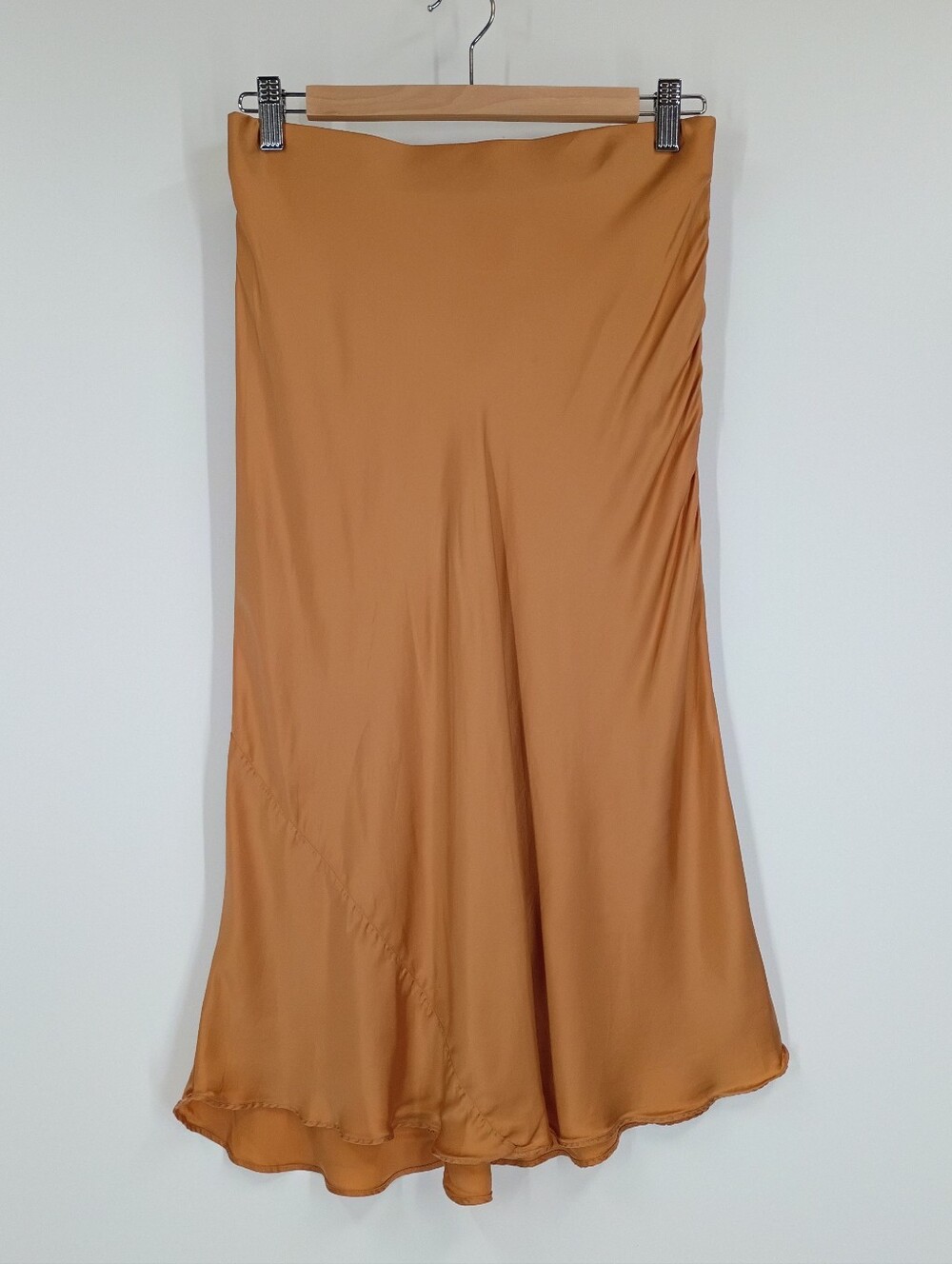 Wilfred Satin Kick Flare Midi Skirt